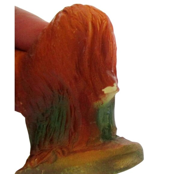 AS IS Vintage Nativity Dog Hand-Painted Chalkware Figurine - Picture 5 of 7